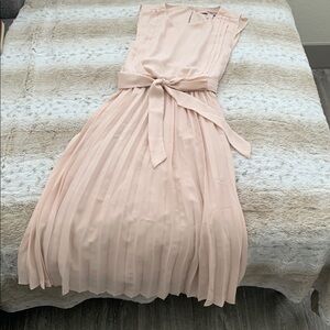 F21 Elegant Pink Pleated Dress